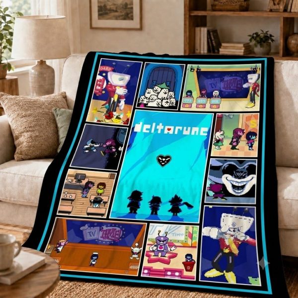 Deltarune Throw Blankets, Pixel Art Retro Gaming Art Throw