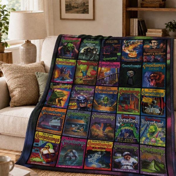 Throw Blankets for R.L. Stine Fans, Spooky Book Lover Gift