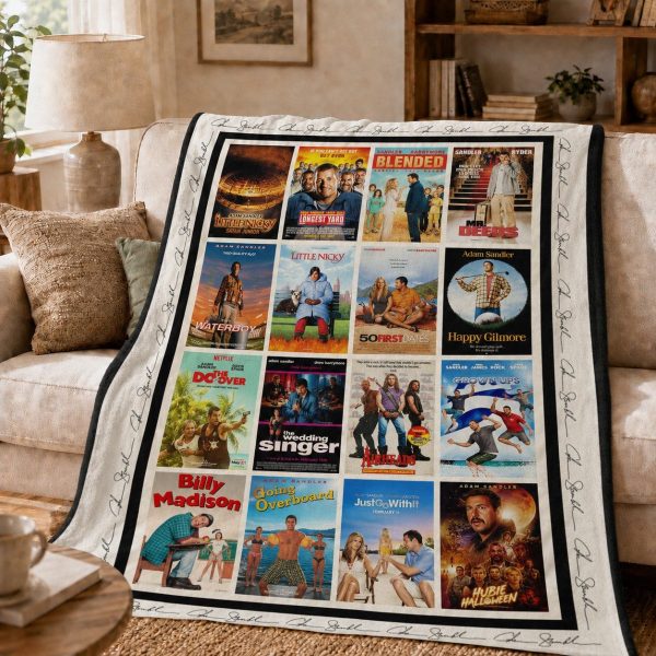 Adam Sandler Movie Throw Blankets, Comedy Fan Room Decor Throw