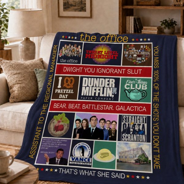 The Office Throw Blanket – Classic TV Sitcom Keepsake Gift for Fans