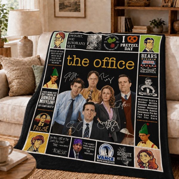The Office Throw Blanket, Dunder Mifflin Cozy Home Decor Throw