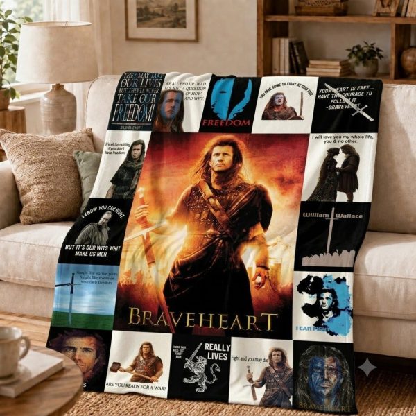Braveheart Throw Blanket, Epic Historical Movie Art Throw