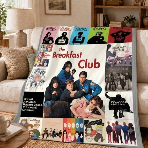 The Breakfast Club Throw Blanket – 80s Movie Art Gift