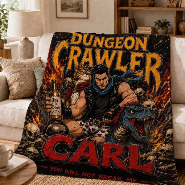 Dungeon Crawler Carl Throw Blankets — Custom Fan Keepsake