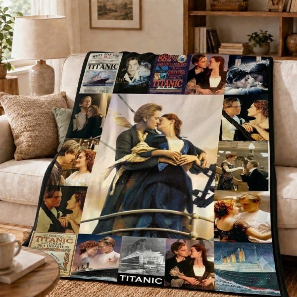 Titanic Throw Blanket, Romantic Cinematic Keepsake Gift