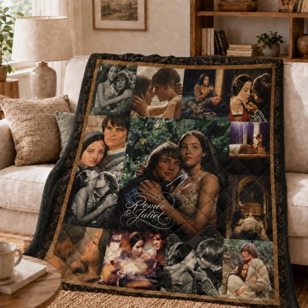 Romeo & Juliet Throw Blanket, Classic Romance Throw