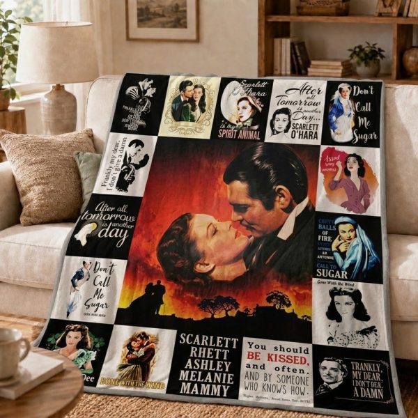 Gone with the Wind Throw Blanket, Movie Buff Fan Gift