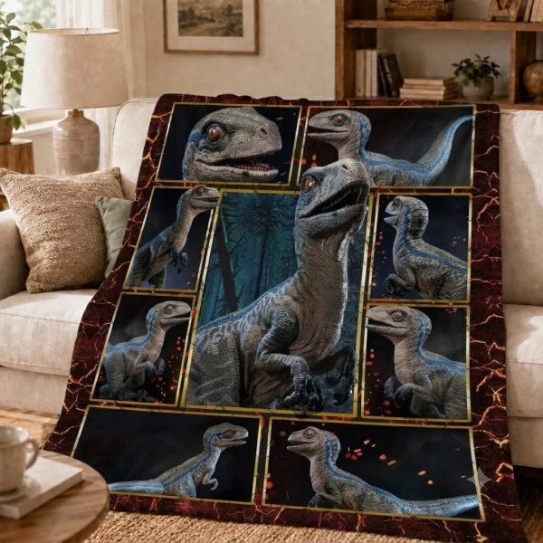 Jurassic World Throw Blanket, Dinosaur Movie Keepsake Gift