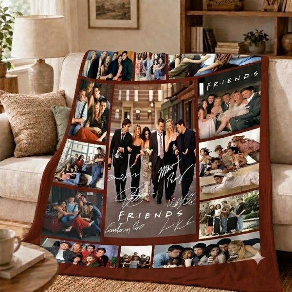 Friends Throw Blanket, Retro Sitcom TV Art Throw