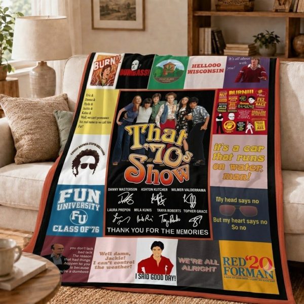That '70s Show Throw Blanket, Retro Sitcom Art Throw