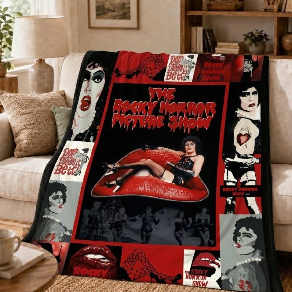 Rocky Horror Picture Show Throw Blanket, Cult Classic Home Decor Throw