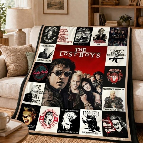 The Lost Boys Throw Blanket, Gothic Horror Home Decor Throw