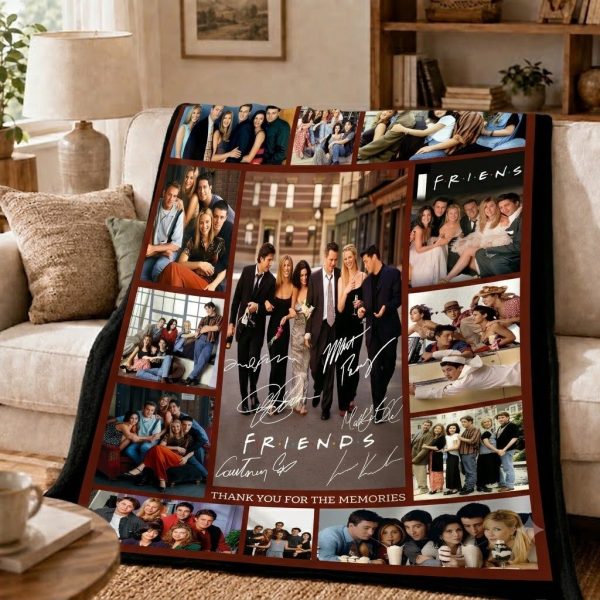 Friends Throw Blanket, Nostalgic Sitcom Home Decor Throw