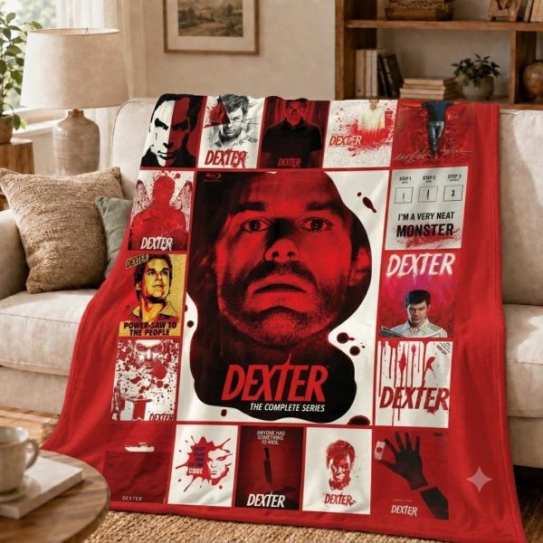 Dexter Morgan Throw Blanket, Crime Drama Graphic Keepsake