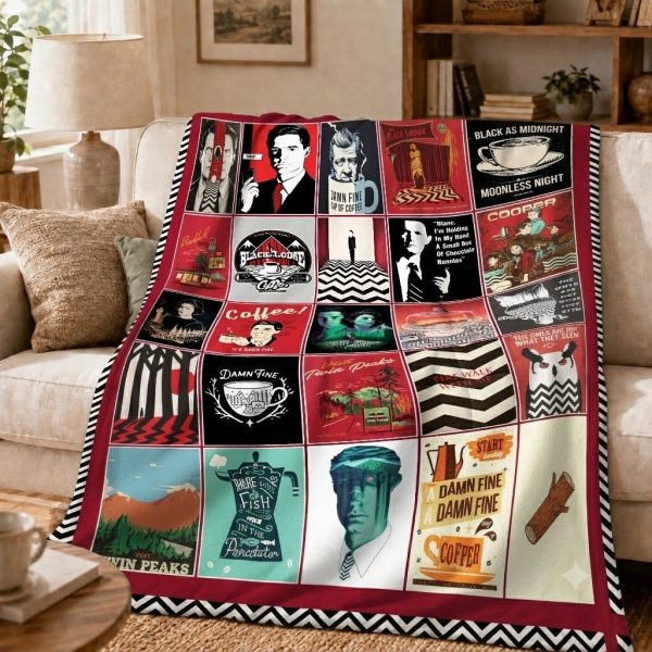 Twin Peaks Throw Blanket, Cinematic Mystery Home Decor Throw