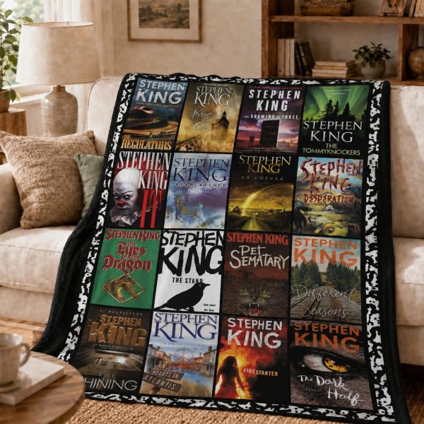 Stephen King Throw Blanket, Horror Literary Throw