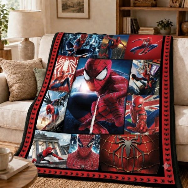 Spider-Man Throw Blanket, Superhero Action Graphic Keepsake
