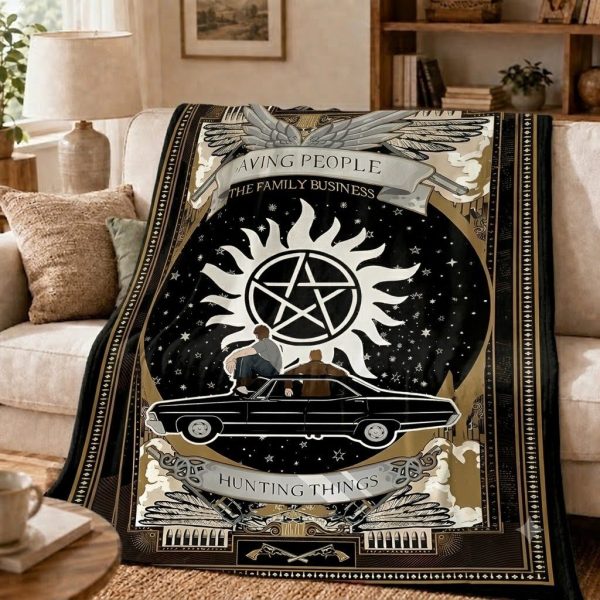 Supernatural Throw Blanket, Dark Gothic Fantasy Art Throw