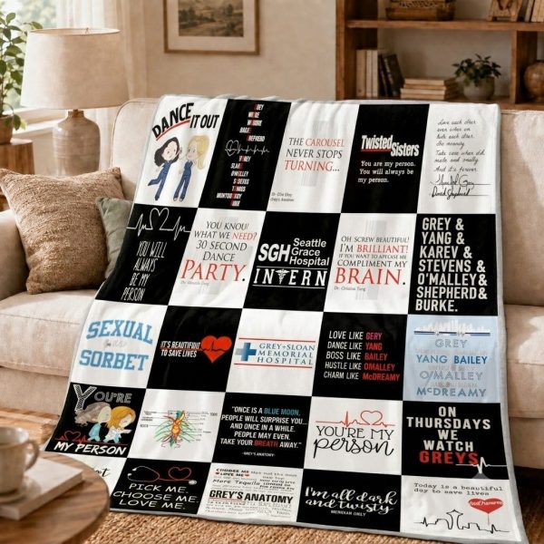 Grey's Anatomy Throw Blankets, Medical Drama Throw