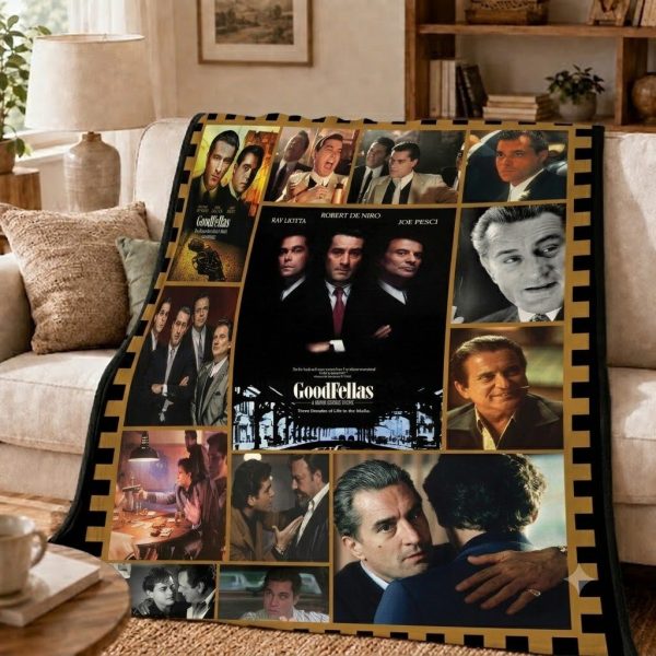 GoodFellas Throw Blanket, Retro Crime Drama Graphic Keepsake