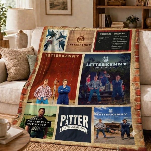 Letterkenny Throw Blanket, Retro Sitcom TV Art Throw