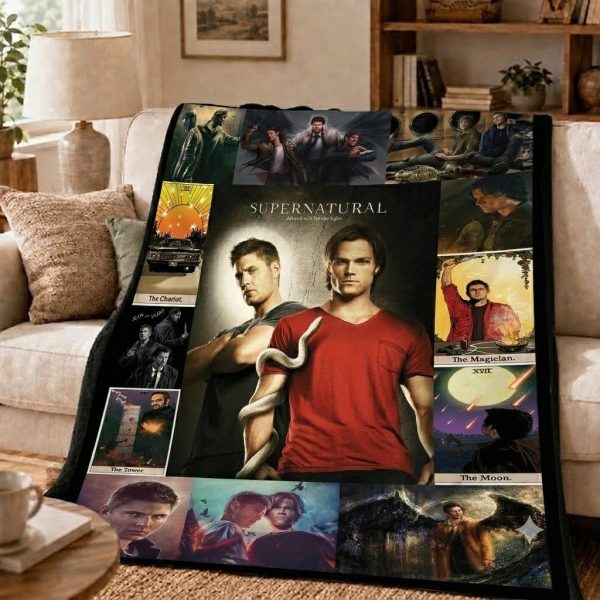 Supernatural Throw Blanket, Dark Tarot Art Throw