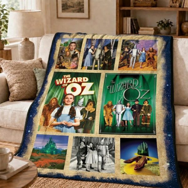 The Wizard of Oz Throw Blanket, Magical Fantasy Adventure Art Throw