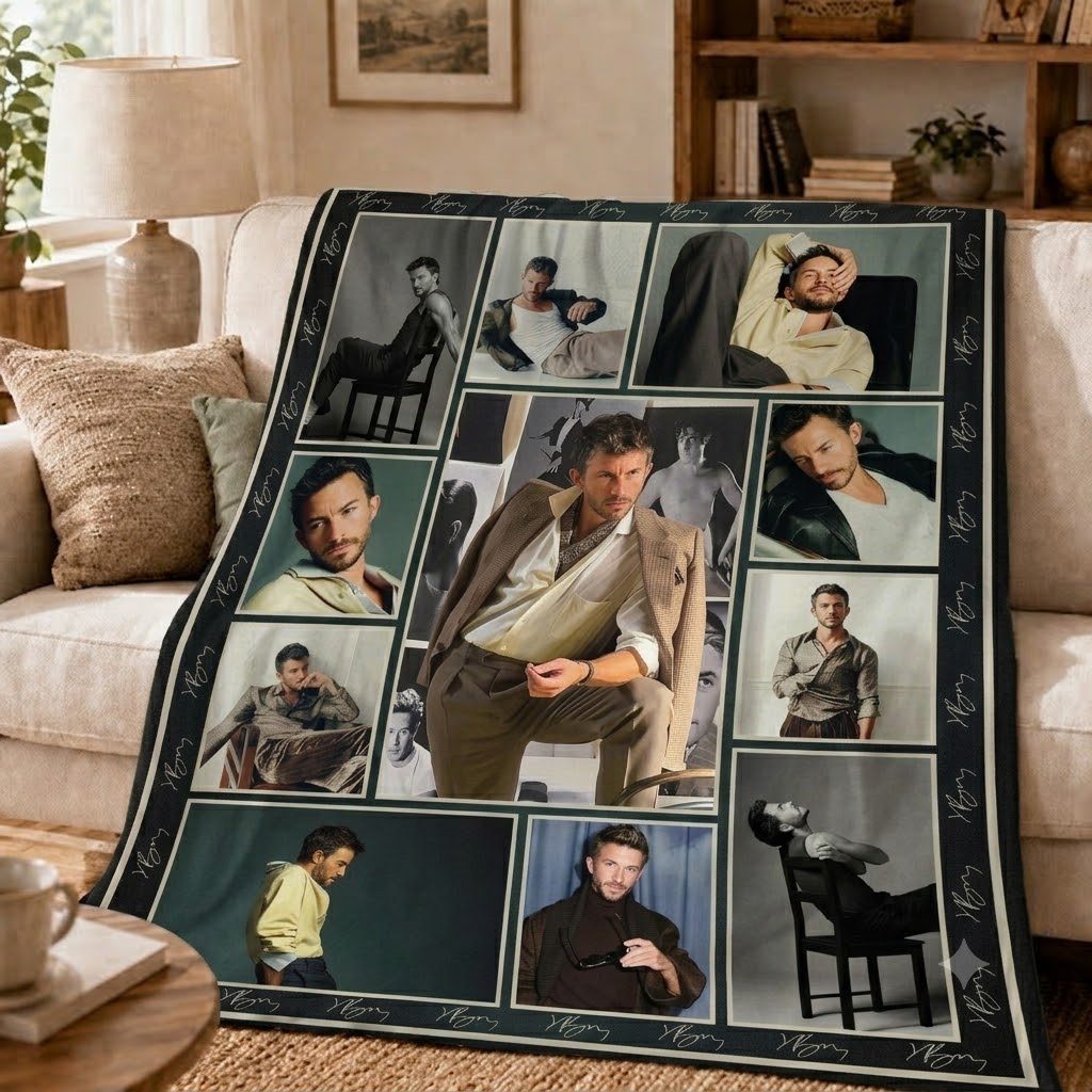 Jonathan Bailey Throw Blanket, Celebrity Editorial Art Throw 1 Jonathan Bailey Throw Blanket, Celebrity Editorial Art Throw