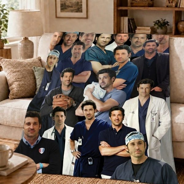 Patrick Dempsey Throw Blanket, Celebrity Photo Graphic Keepsake