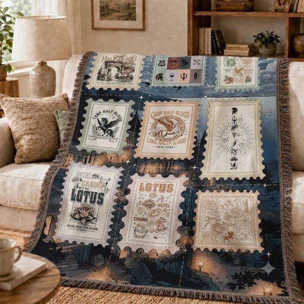 Percy Jackson Woven Blanket, Cozy Book Lover Gift