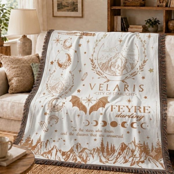 Velaris Throw Blanket, Velaris Starlight Book Lover Gift