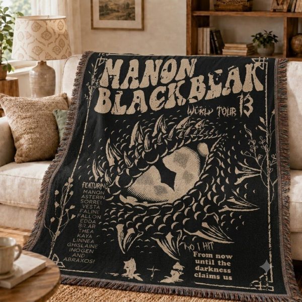 Manon Blackbeak Woven Blanket, Woven Literary Keepsake