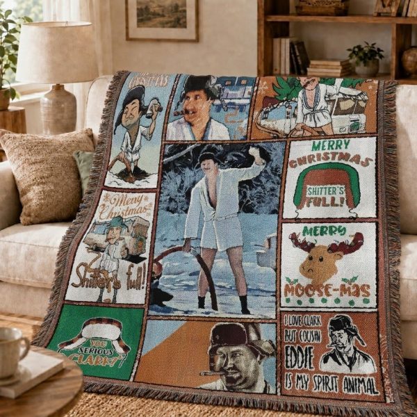National Lampoon's Christmas Vacation Woven Blanket, Funny Holiday Movie Gift