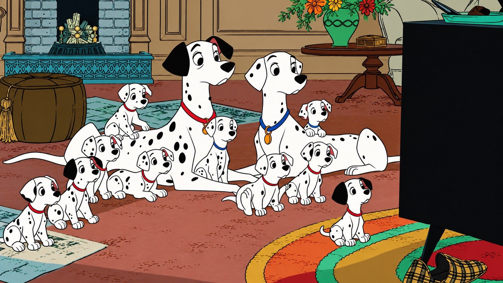 One Hundred and One Dalmatians-Xmas Throw Blankets