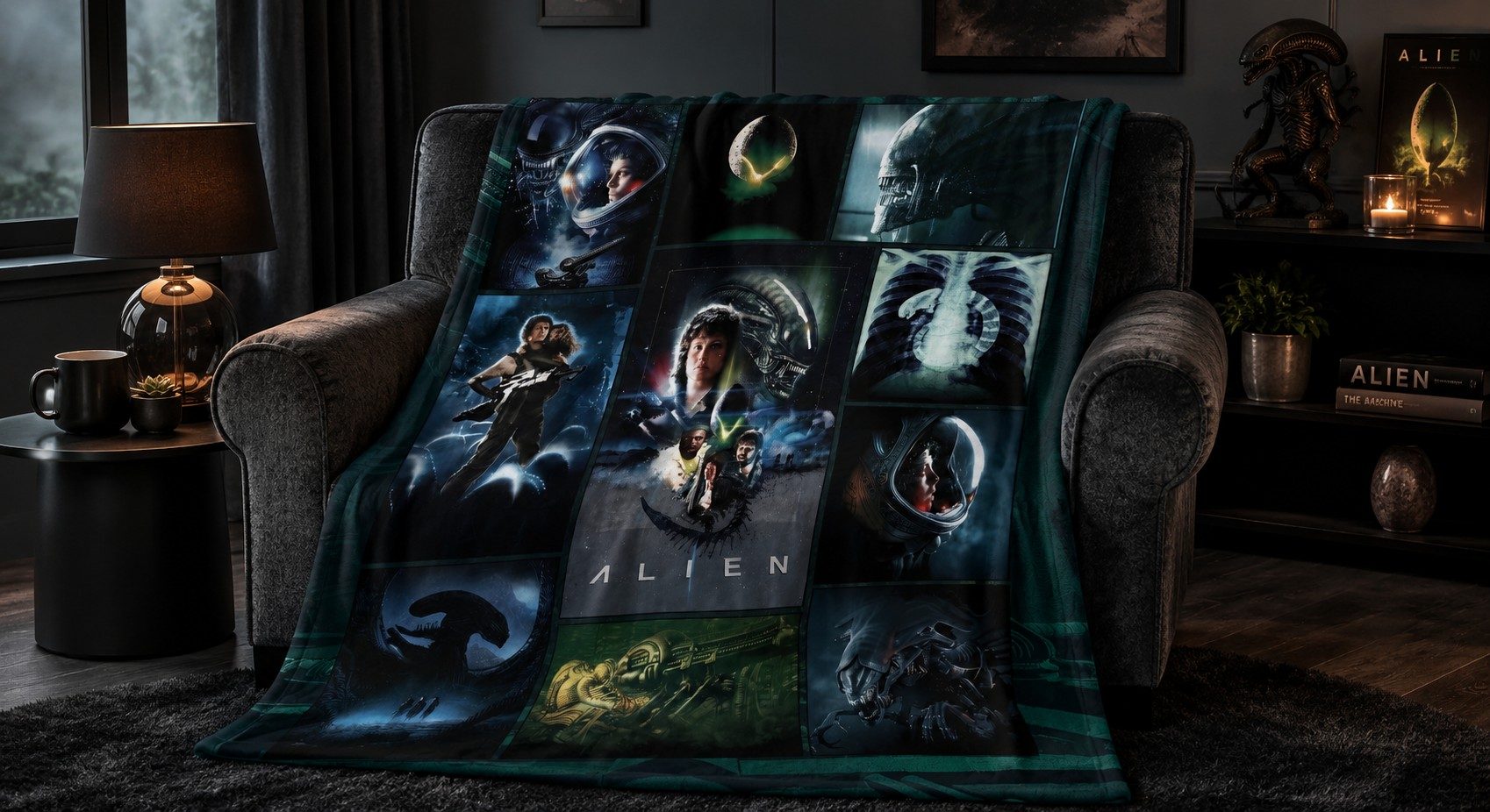 alien movie throw blanket